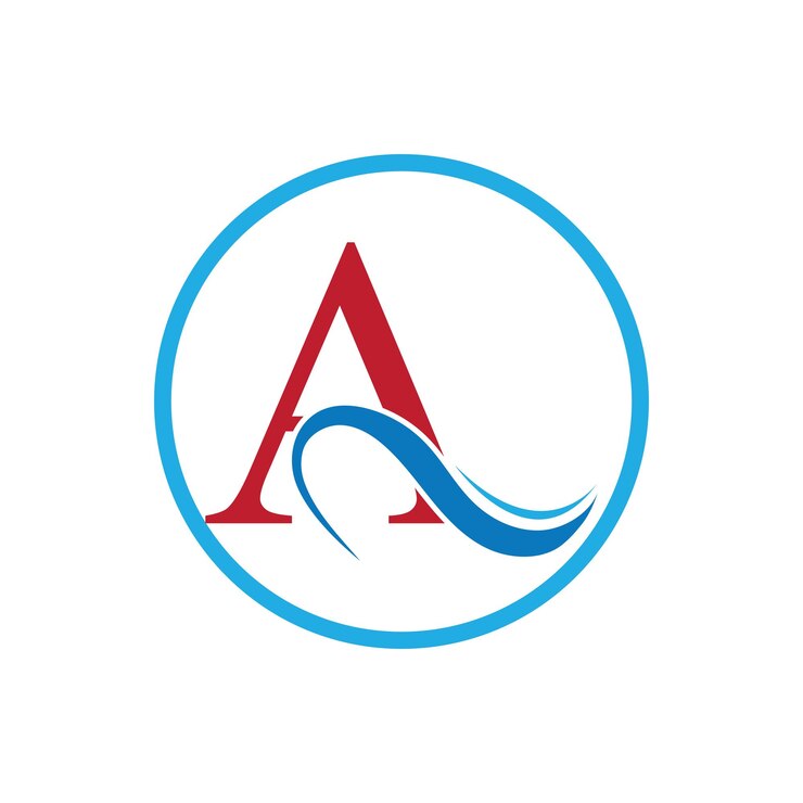 वेक्टर a letter wave logo template vector illustration