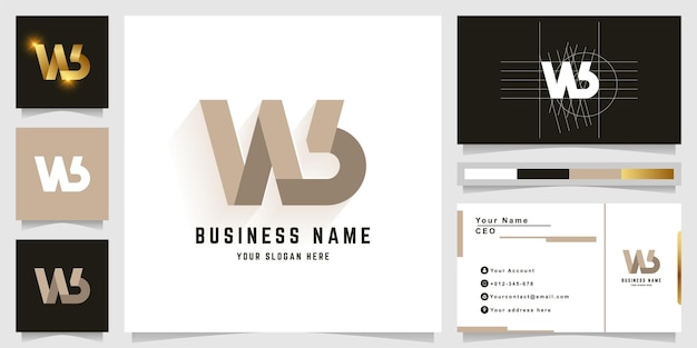 Premium Vector  Letter nl or vl monogram logo with business card design