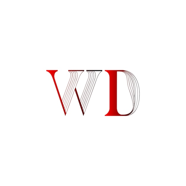 Vector letter wd logo