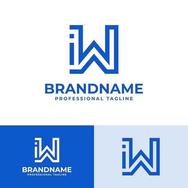 letter wi modern logo suitable for business with wi or iw initials