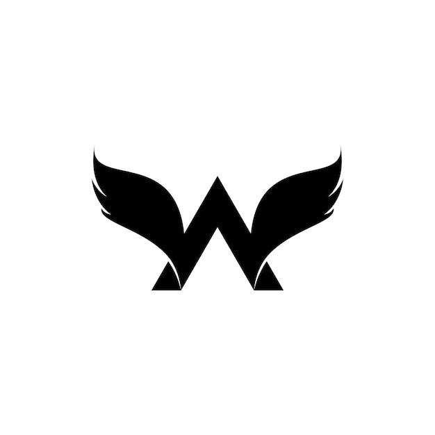 Lettera un logo wing