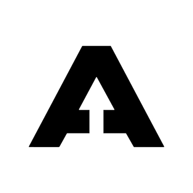 a letter with arrow logo