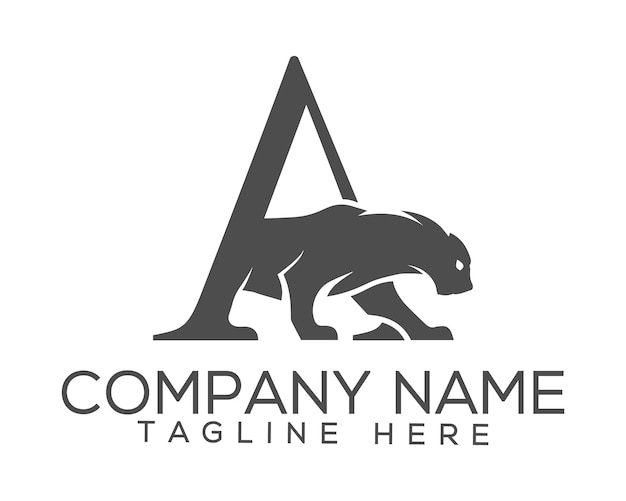 A letter with panther creative combines Premium logo design