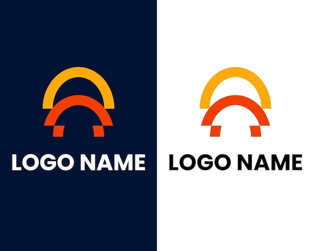letter a with tech mark modern business logo design template