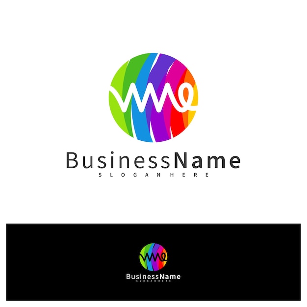 Letter wme logo design vector template initial wme logo concepts illustration