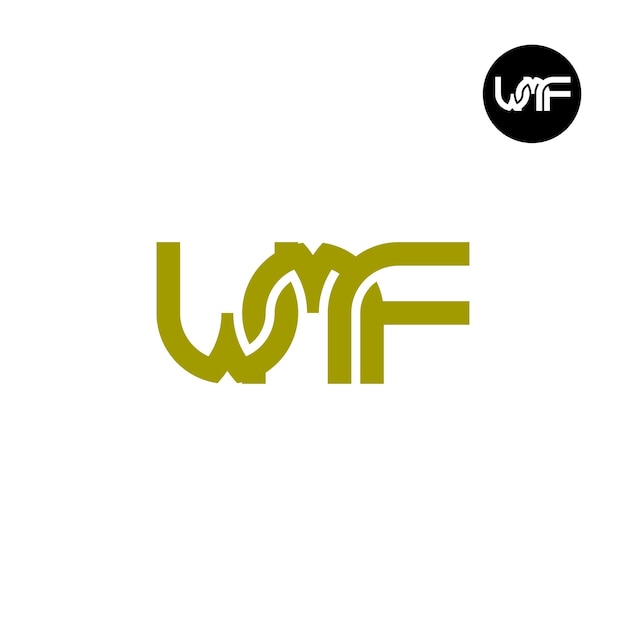 Vector letter wmf monogram logo design