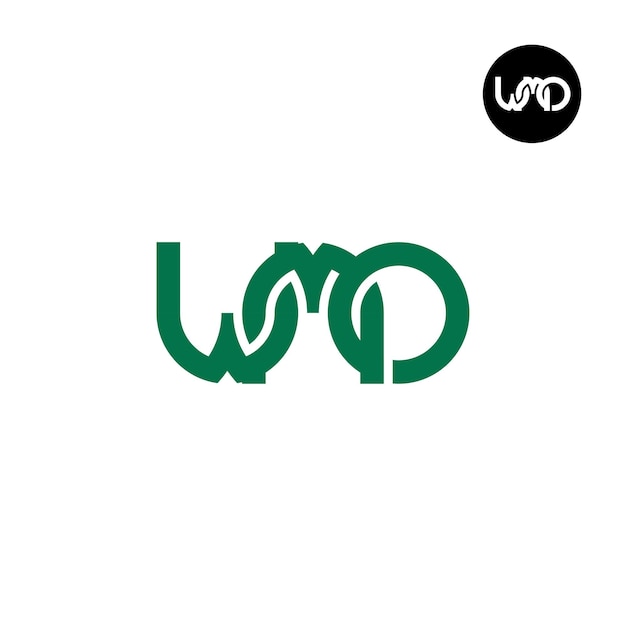 Vector letter wmo monogram logo design