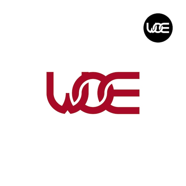 Letter WOE Monogram Logo Ontwerp