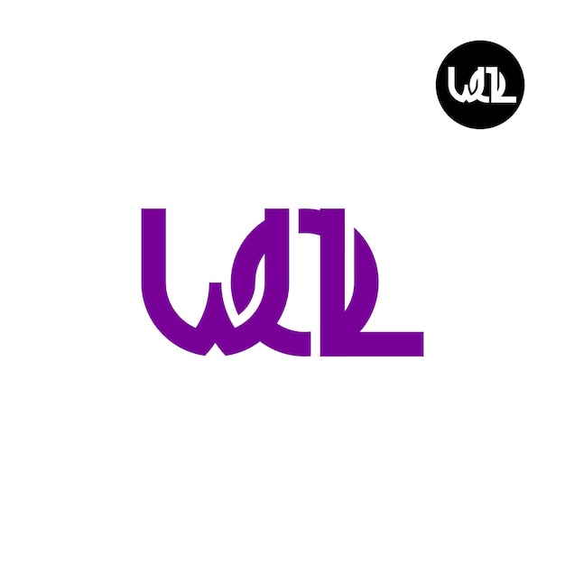 Vector letter wol monogram logo design