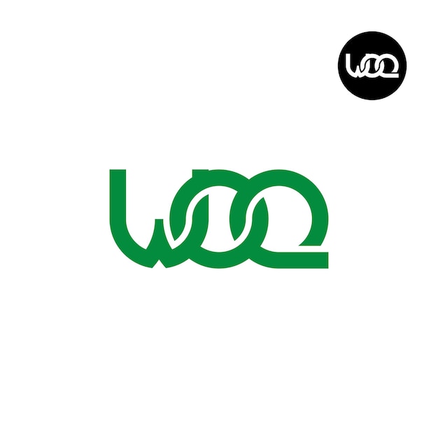 Vector letter woq monogram logo design