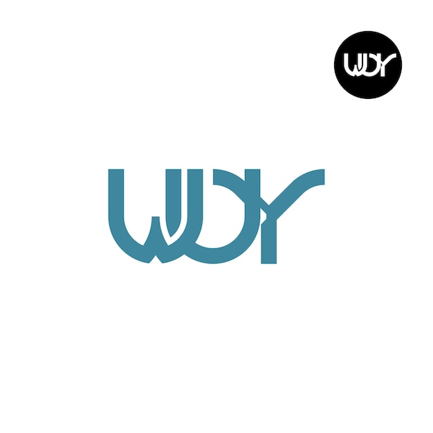 Vettore disegno del logo della lettera wuy monogram