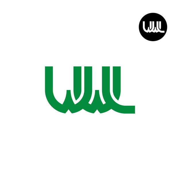 Vector letter wwl monogram logo design
