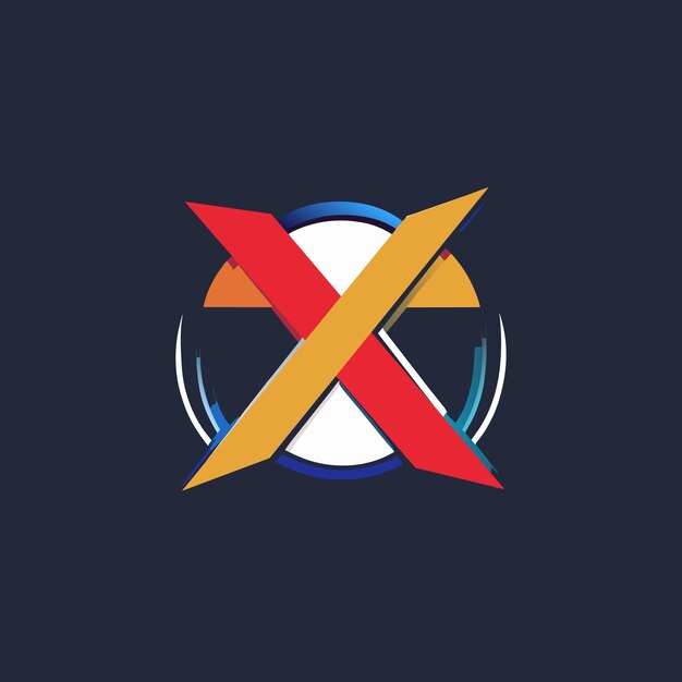 Letter x colorful gradient logo design