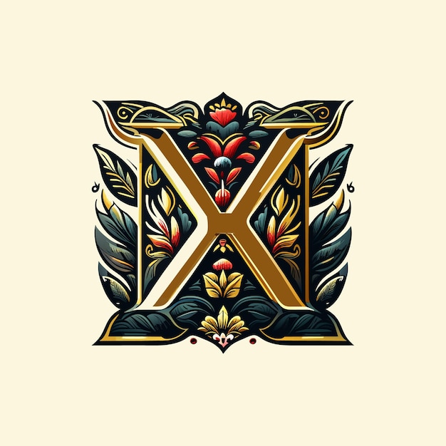 Letter x colorful logo design