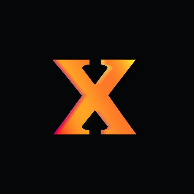 Vector letter x colorful logo design