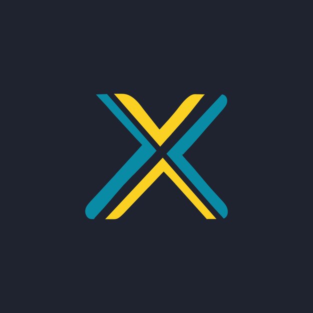 Vector letter x colorful logo design