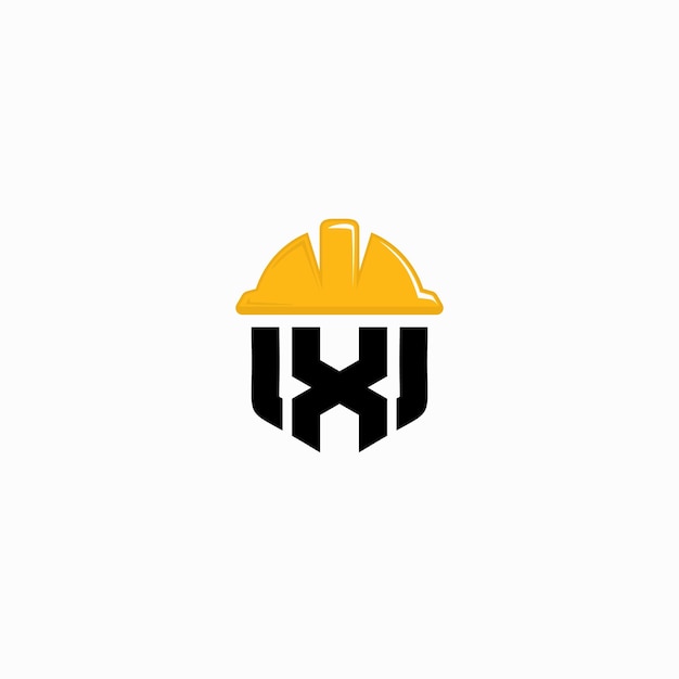 Letter X construction logo template design