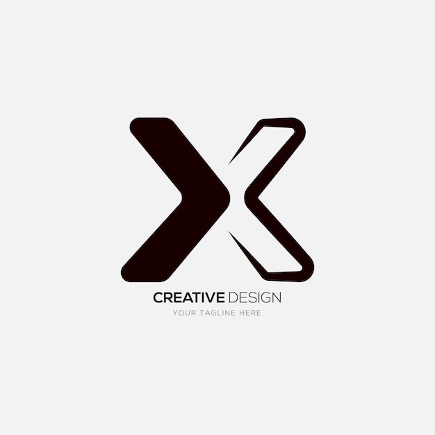 Letter x creative monogram logo