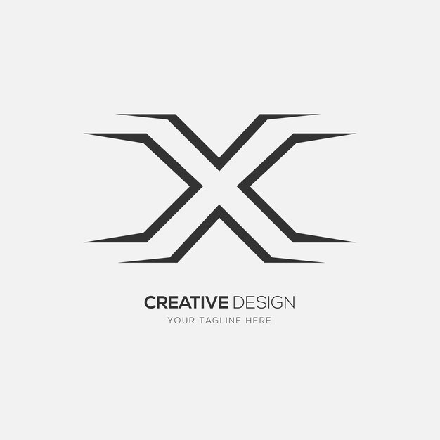 Letter X elegant business logo brand