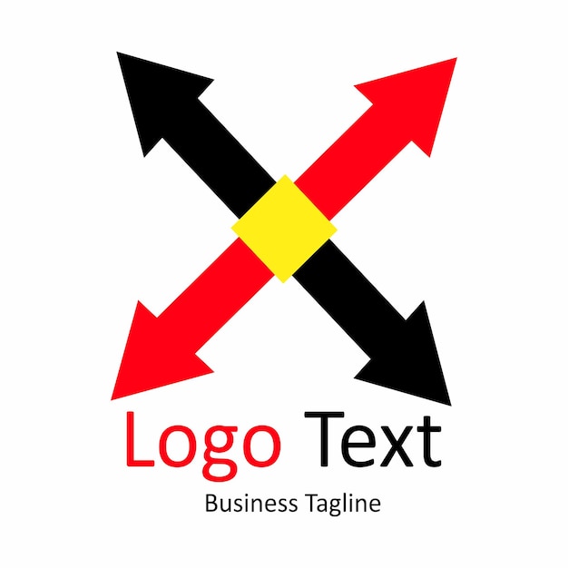 letter x  flat design logo template