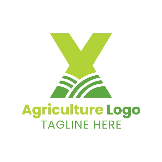 Letter X landbouw Logo. Landbouw boerderij logo gebaseerd op alfabet