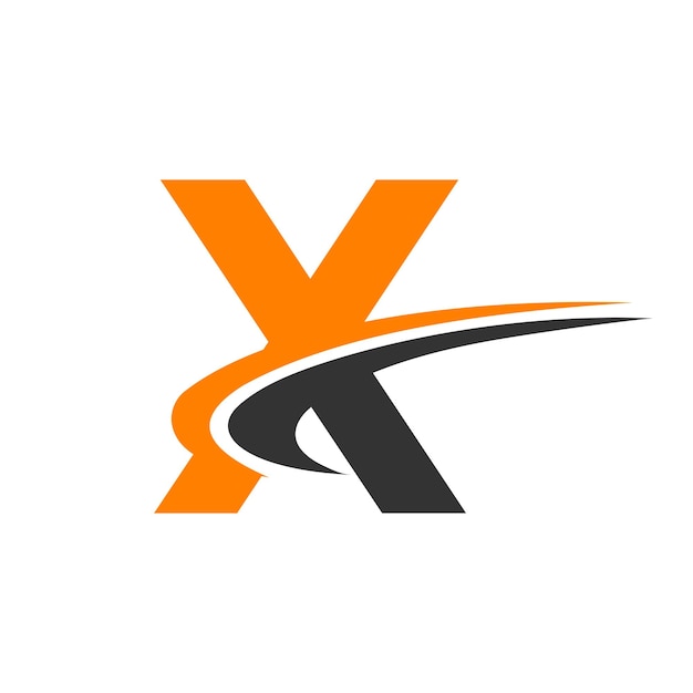 マーケティングと金融ビジネスの最初の X ロゴタイプ記号の文字 X ロゴ デザイン