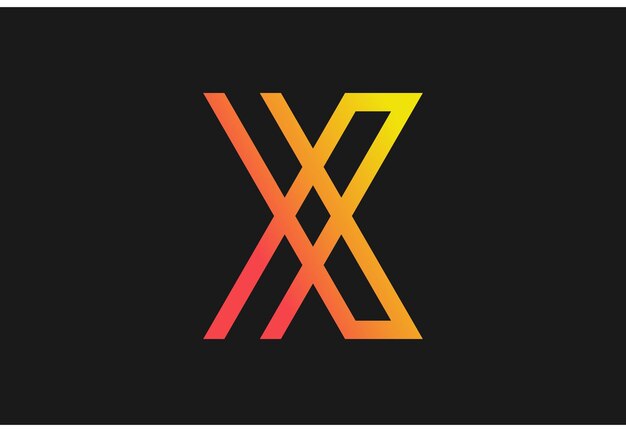 letter x logo design with for initial your business