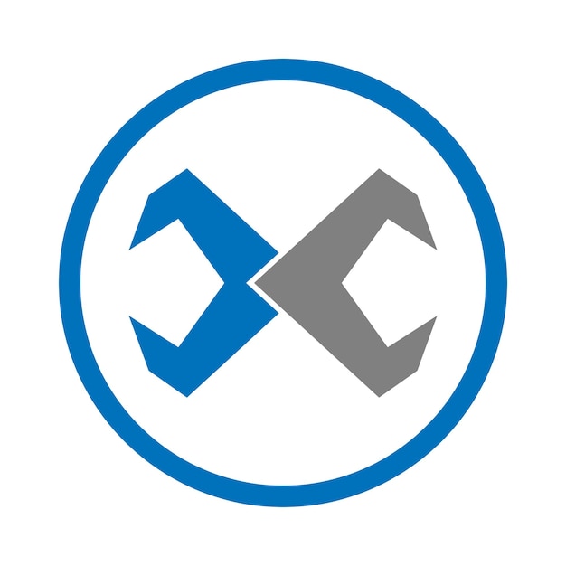 Lettera x logo design