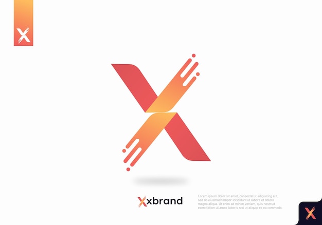 Letter X logo icon template