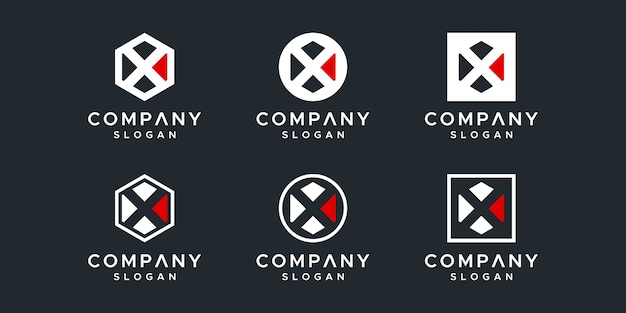 Letter x logo ontwerp