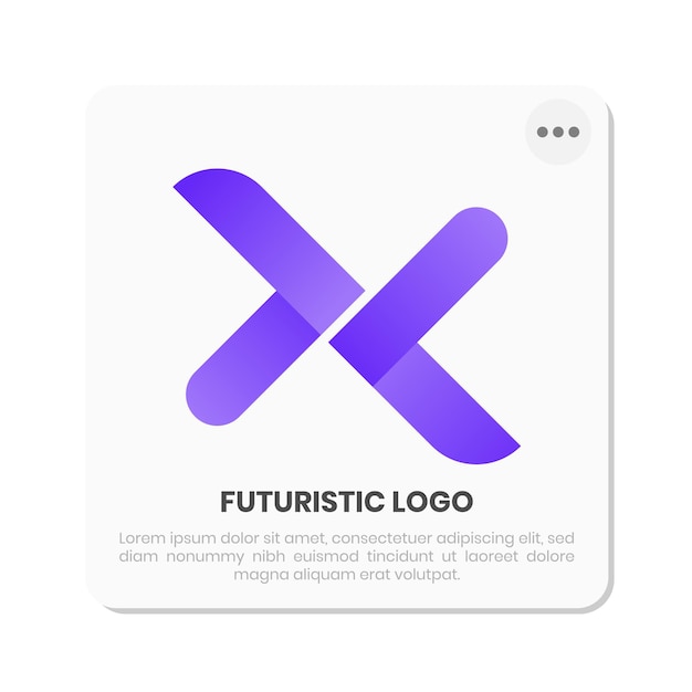 letter x logo with futuristic theme