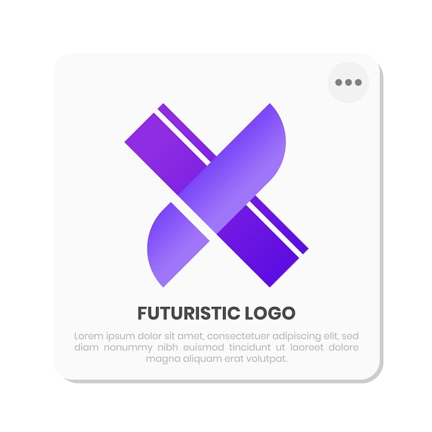 letter x logo with futuristic theme