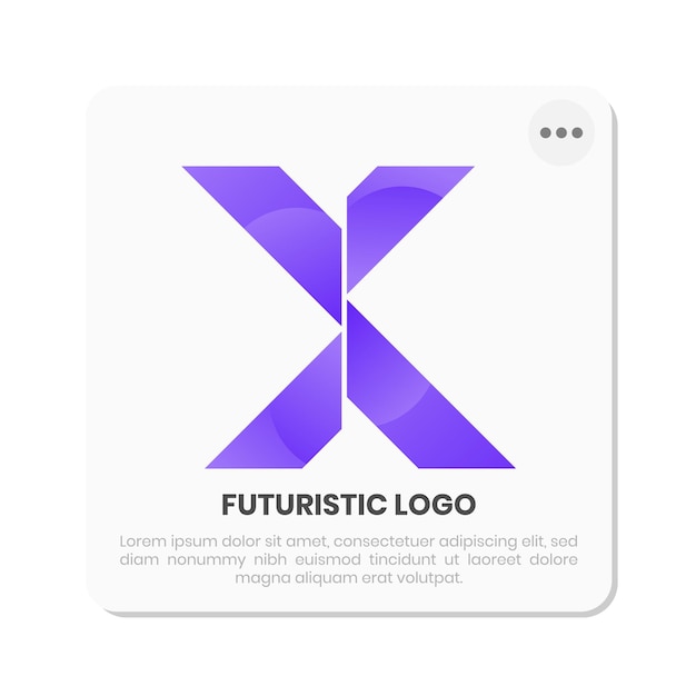 letter x logo with futuristic theme