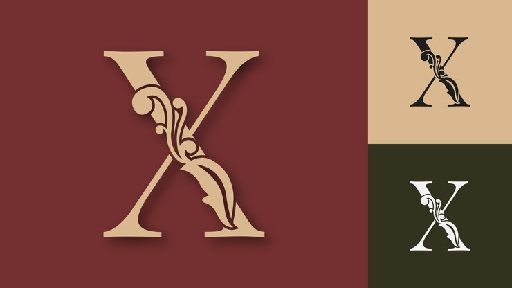 Vector letter x luxe initialen logo