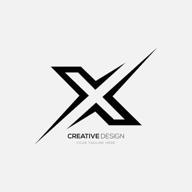 Letter x modern sports branding logo