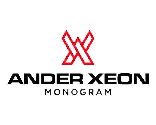 Vector letter a x monogram business logo design.