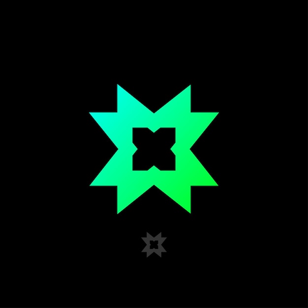 Letter x of xx logo sjabloon