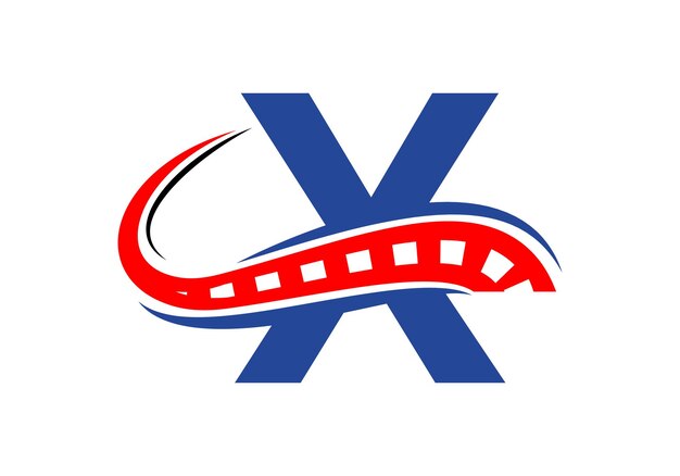 Letter X Transport Logo logo for highway maintenance and construction