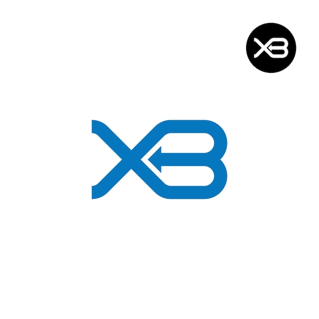XB 문자 모노그램 로고 디자인