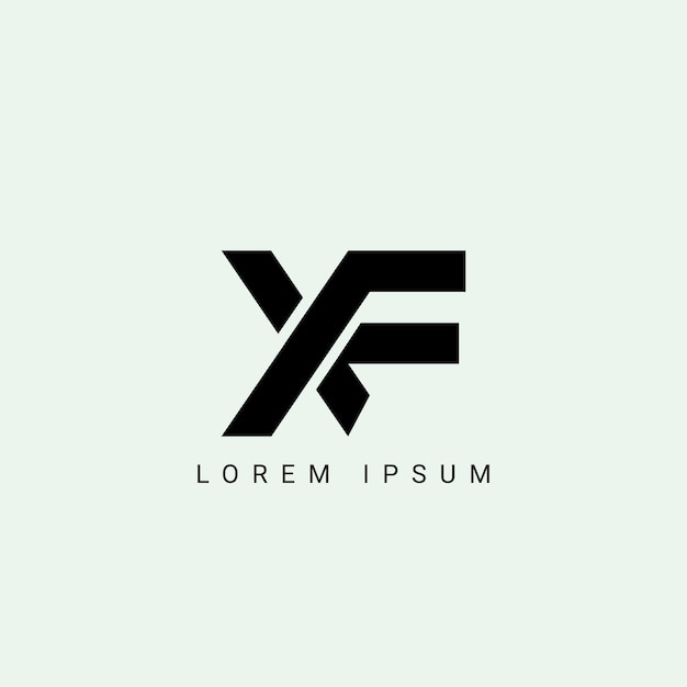 XFとFXのモノグラム初期のロゴ幾何学的近代的なグラディエントグリッドロゴ
