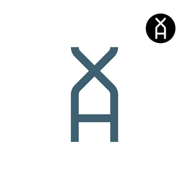 Design del logo della lettera xh hx monogramma