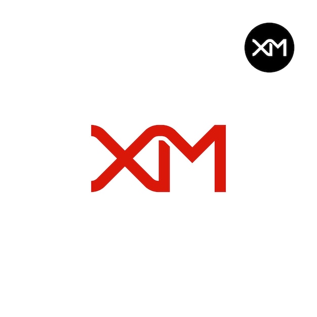 Letter XM Monogram Logo Design