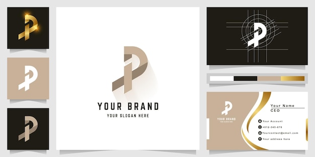 Letter XP or Xa monogram logo with business card design