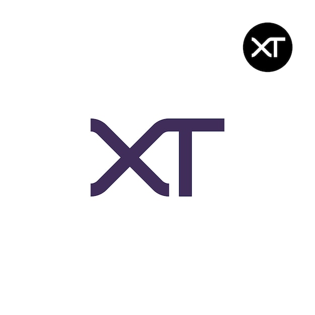 Letter XT Monogram Logo Design