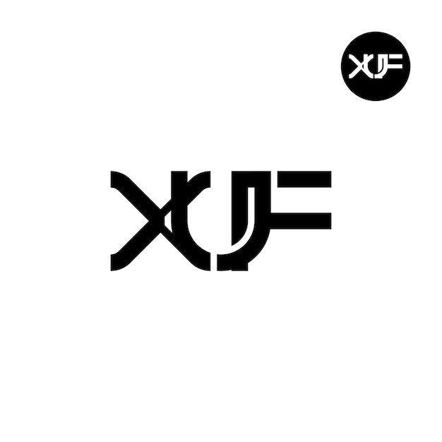 ベクトル xuf文字モノグラムロゴデザイン