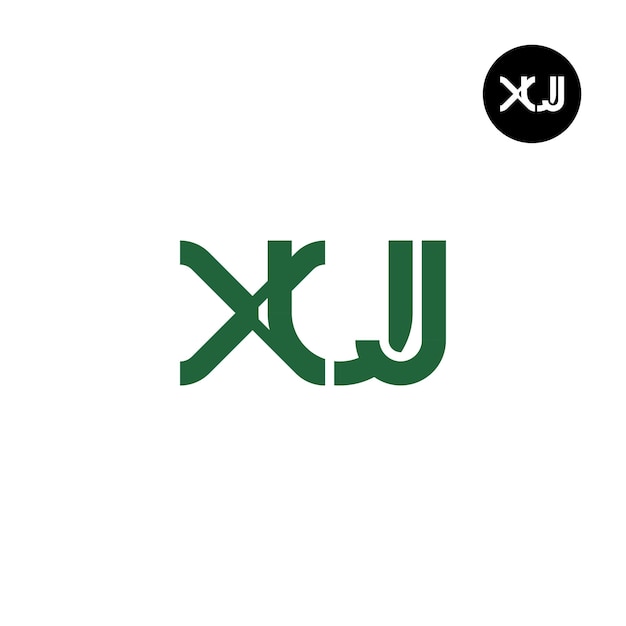 Дизайн логотипа буквы XUJ Monogram