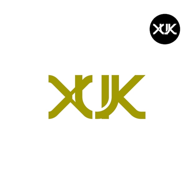 Vector letter xuk monogram logo design