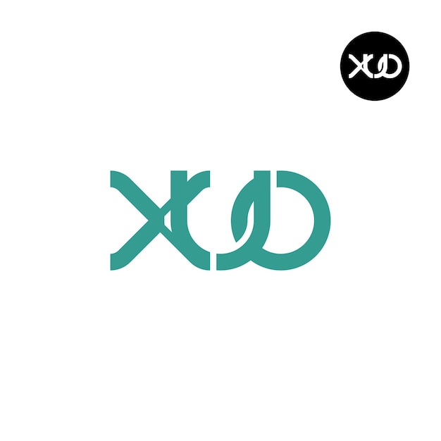 Letter xuo monogram logo ontwerp