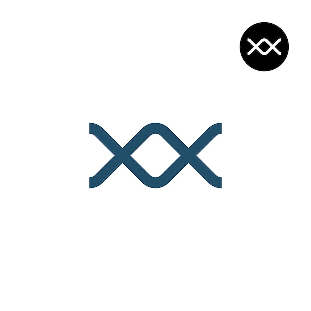 Letter XX XOX Monogram Logo Design