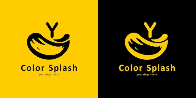 Letter y color splash logo design